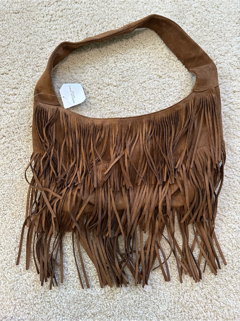 American Eagle Faux Suede Fringe Bag